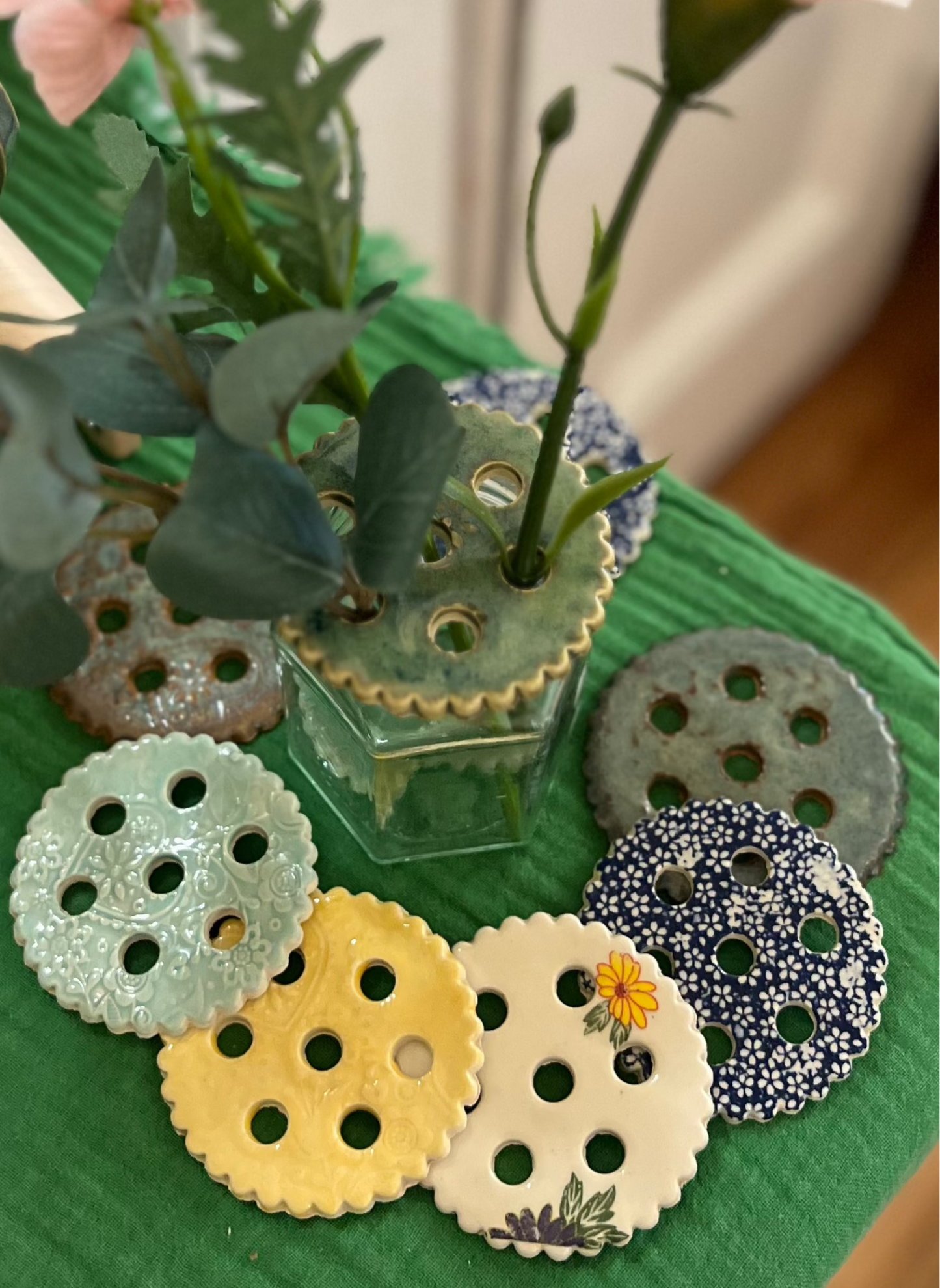 Jam jar flower holder / propagator