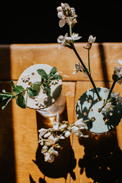 Jam jar flower holder / propagator